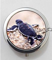 BlackKey Sea Turtle Animal 3-Compartment Decorative Pocket Gift Box Case Organizer for Pill, Color 1-389