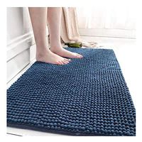 GHHZZQ Bathtub Mat Absorbent Non-Slip Wear Resistant Superfine Fiber Bathroom Rugs Foot Pad, 3 Colors, 1.5 cm Thick, 40x60cm, 50x80cm (Color : Gray, Size : 40x60cm)