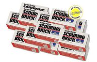 US Pumice JPS-12 Jumbo Pumie Scouring Brick, For Large Surface Cleaning, Removes Lime, Scale, Rust, Calcium - Pool Pumice Stone Tile Cleaner, Barbecue Cleaning Stone, Hand Safe, Pack of 12