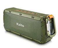 Kaito V3 Wireless Bluetooth Speaker with IPX6 Waterproof Louder Volume, More Bass, Water Resistant, Perfect Speaker for Golf, Beach, Shower & Home (Green)