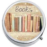 Books Medicine Vitamin Compact Pill Box