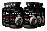 Male Enhancing Products King Size - Libido Enhancement for Men"Unleash Your Wolf" Tongkat Ali Extract, Maca Extract (6 Bottles)