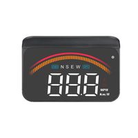 ACECAR Car Universal HUD Head Up Display Dual Mode OBD II/GPS Interface Speedometer Tachometer,Compass,Vehicle Speed MPH KM/h,Engine RPM,OverSpeed Warning,Mileage Measurement,Water Temperature,Voltage