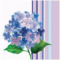 Creative Converting 16 Count 3 Ply Hydrangea Stripe Guest Napkins, Purple