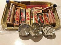 RAW Mix Rolling Paper. Raw Tray, Raw Rollers 110MM,79MM, Raw Clipper + Grinder.
