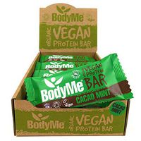 BodyMe Organic Vegan Protein Bar | Raw Cacao Mint | Box of 12 x 2.12oz (60g) | with 3 Plant Proteins