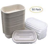 [50 Pack] 32oz Eco-Friendly Disposable Bowls with Lids - Biodegradable Paper Bowls To Go - Portable Serving Bowl Set to Pack Foods