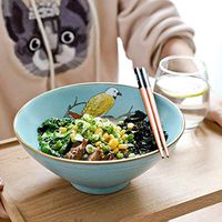 ZSQAI Ramen Soup Bowl Household Breakfast Salad Bowl Large-capacity Instant Noodles Bowl