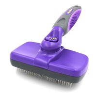Hertzko Self Cleaning Slicker Brush - Gently Removes Loose Undercoat, Mats and Tangled Hair - Your Dog or Cat Will Love Being Brushed with The Grooming Brush