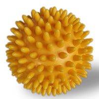 Massager Roller Balls - Plantar Fasciitis, Deep Tissue Foot, Back, Shoulder, Legs, Muscle Therapy - Best Porcupine for Acupressure & Myofascial (2.4inch, Yellow)