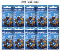 Renata Size 675 0% Mercury Hearing Aid Batteries with Blue Tab Pack of 240