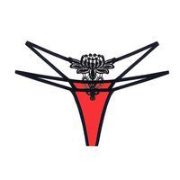 Elogoog Sexy Lingerie Women Panties Lace Thongs G-String Underwear T-Back String Thongs for Women (Free Size, Red)