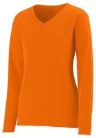Augusta Sportswear Women's Long Sleeve Wicking T-Shirt XL Power Orange