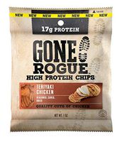 Gone Rogue High Protein Teriyaki Chicken Chips, Low Carb, Gluten Free, Keto Friendly Snacks, 8 pack