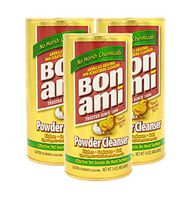 Bon Ami Powder Cleanser for Kitchens & Bathrooms - All Types of Surfaces, Cleans Grime & Dirt, Polishes Surfaces, Absorbs Odors (3 Pack)