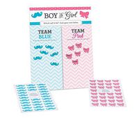 Lillian Rose Baby Gender Reveal Voting Board with Stickers, Pink/Blue, 14" x 11"