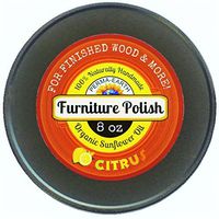PERMA-EARTH Organic Natural Furniture Polish - Citrus Scent - 8 oz - 100% Natural Polish & Wax for Wood - Leather - Stainless Steel - Synthetic Leather