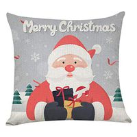 Indexshop Merry Christmas Theme Decorative Pillow Covers, Colorful Decorative Couch Throw Pillow Cases, Festive Home Decor Cushion Covers, Fits 18 x 18 Pillows (D)