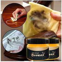 Wood Seasoning Beewax Polish for Wood & Furniture, Home Cleaning All Natural Wood Seasoning Beeswax Furniture Polish Complete Solution Furniture Care Beeswax,Protect and Enhance The Shine (2pcs)