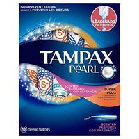 Tampax Pearl Tampons With Plastic Applicators, Super Plus Absorbency 18 ea (Pack of 2)
