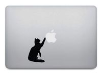 Black Cat Macbook Decal - Kitten Kitty Sticker Removable Vinyl Skin for Apple Macbook Pro Air Mac Laptop - G063K