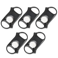 Cigar cutter Black Stainless Steel Dual Blade Regular Circle (5 Pack)