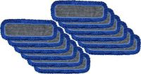 Microfiber Dust Mop Pads 18" : Velcro, Launderable, with Fringe Yarn - 12 Pack
