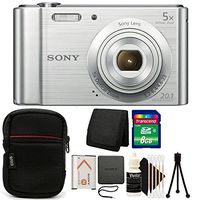 Sony Cyber-shot DSC-W800 Digital Camera (Silver) + 8GB Memory Card + Wallet + Case + Mini Tripod + 3pc Cleaning Kit