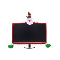 Docooler Computer Cover, Santa Claus Snowman Design Notebook Computer Monitor Dust Cover Pretty Christmas Decoration Supplies Xmas Home Office Ornament