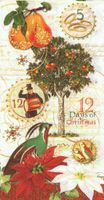 psx11g16 Punch Studio 16 Ct Twelve Days of Christmas Paper Guest Towels / Dinner Napkins Holiday