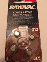 Rayovac L312ZA-4ZM Size 312 Hearing Aid Battery
