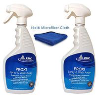 RMC Proxi Spray & Walk Away Spot Removal (2-pack) Stain Remover Deodorizer Carpet Cleaner and Upholstery + Large 16 x 16 Microfiber Cleaning Cloth - RCMPC11849315-24oz