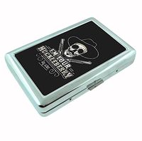 Huckleberry R1 Hip Silver Cigarette Case Id Holder Metal Wallet 4" X 2.75" RFID Protection