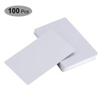 100 pcs Blank sublimation metal name card Thick Laser Metal Name Card printing blank business card use sublimation ink and paper (Silver )