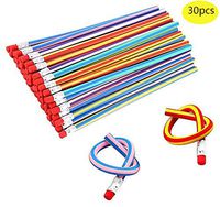 Haawooky Kid's Children Flexible Soft Pencil Magic Bend School Fun Equipment, 30 Piece