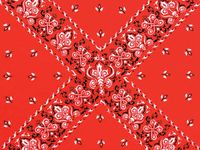 5ct Red Black & White Bandana Pattern Tissue Paper for Gift Wrapping 20"x30" Sheets nfLG -989