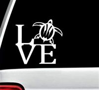 C1040 Sea Turtle LOVE Decal Sticker for Car Truck SUV Van Boat Laptop Ipad Mirror Wall Vacation Art