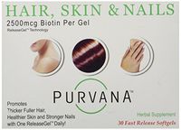 Purvana Hair, Skin & Nail (Biotin) Softgels, 30 ct by Purvana