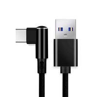 Phone Games Type C Cable,Turkenny 3Pack 3.3FT USB C Charger 180 Degree Playing Phone Games and Charging Cord for Samsung Galaxy S9 S8 Note 9 8, Google Pixel, Gopro5, iPad Pro, Nintendo Sw (Black)
