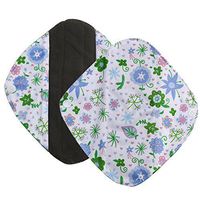 QIUUE Washable Aunt Towel - Reusable Bamboo Cloth Pad Washable Menstrual Pad Mama Sanitary Towel Pad (White, S)