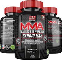 Cardio Max Pre Workout Capsules - Energy Pills - Nootropic Brain Booster - Workout Supplements for Men & Women - Caffeine Pills 200mg - Perfect for MMA, Wrestling, BJJ & Endurance Based Athletes