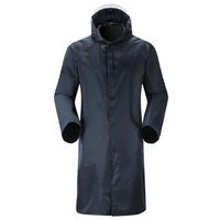 Corriee Rain Jacket Military Waterproof Outdoor Hooded Coat Men Long Raincoat Navy
