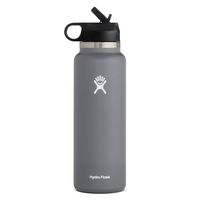 Hydro Flask Wide Mouth 2.0 Water Bottle, Straw Lid - 40 oz, Stone
