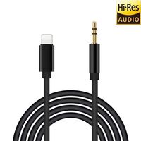 Aux Cable for Car, 3.5mm Audio Cable, Car Aux Cable for iPhone X/Xs/Xr / 8/7 / 6 / Plus 3.3ft 3.5mm Male Audio Adapter for Car Home Stereo &Headphone [Gold Plated] - Black