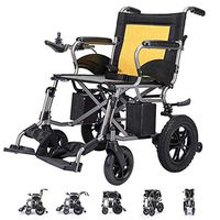 NACHENW Lightweight Folding Electric Wheelchair Foldable Backrest Dual Control System 300W Motor The Elderly People Use
