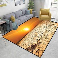 Bigdatastore Desert Animals Girls Rooms Nursery Decor Mats, Drought Land and Hot Weather Climate Theme Sun Arid Country Landscape, Easy Maintenance Area Rug Living Room Bedroom Carpet(5'x 8')