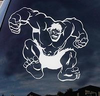 YourChoiceDecals Incredible Hulk super hero Marvel Disney characters car truck laptop macbook decal sticker 8 inches white