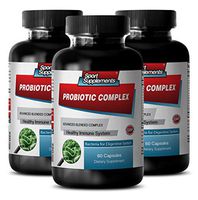 Gut Health Supplement - PROBIOTIC Complex - Bacteria for Digestive System - Natural probiotic Supplement - 3 Bottles 180 Capsules