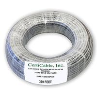 Certicable 330 Ft. Heavy Duty Metal MC BX Armored CAT-6 Cat6 Gel Outdoor Ethernet Wire Cable Waterproof Rodent Proof UV