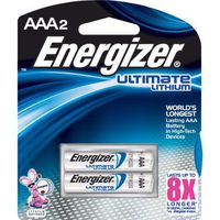 Energizer Genuine AAA e2 Lithium Battery Retail Pack - 2-Pack